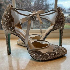 Blue by Betsey Johnson Women's Iris Rhinestone Pump